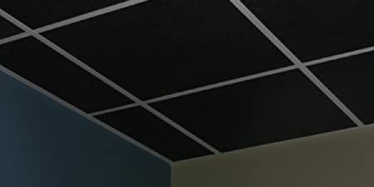 Black Fibre Glass Wool Acoustic Ceiling Tiles From Amazone By Furnitech