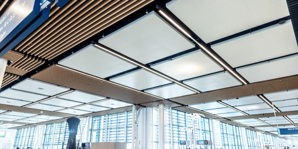 Do Acoustic Ceiling Clouds Really Work for Large Spaces | Amazone By Furnitech | Best Acoustic Panels In India