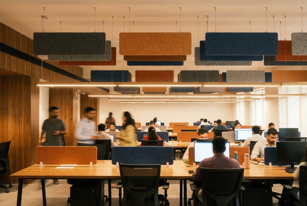 Acoustic Ceiling Tiles for Co-working Spaces Chandigarh