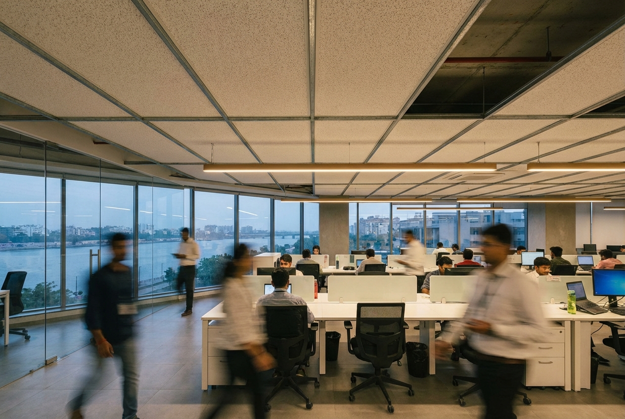 Acoustic Ceiling Tiles for Corporate Buildings Ahmedabad