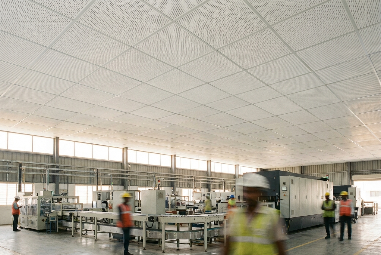 Acoustic Ceiling Tiles For Manufacturing Units in Pune