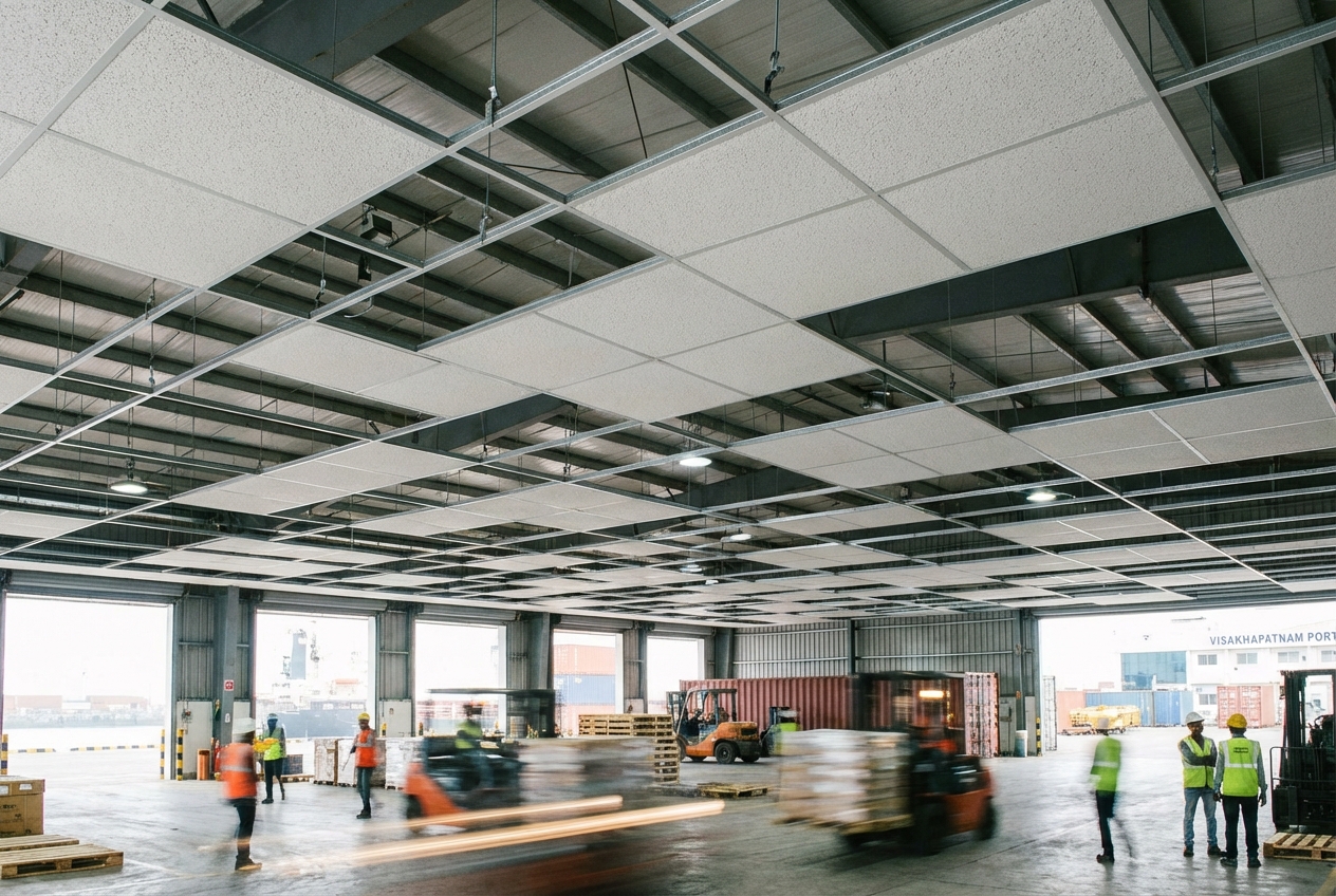 Acoustic Ceiling Tiles for Port Industry in Visakhapatnam