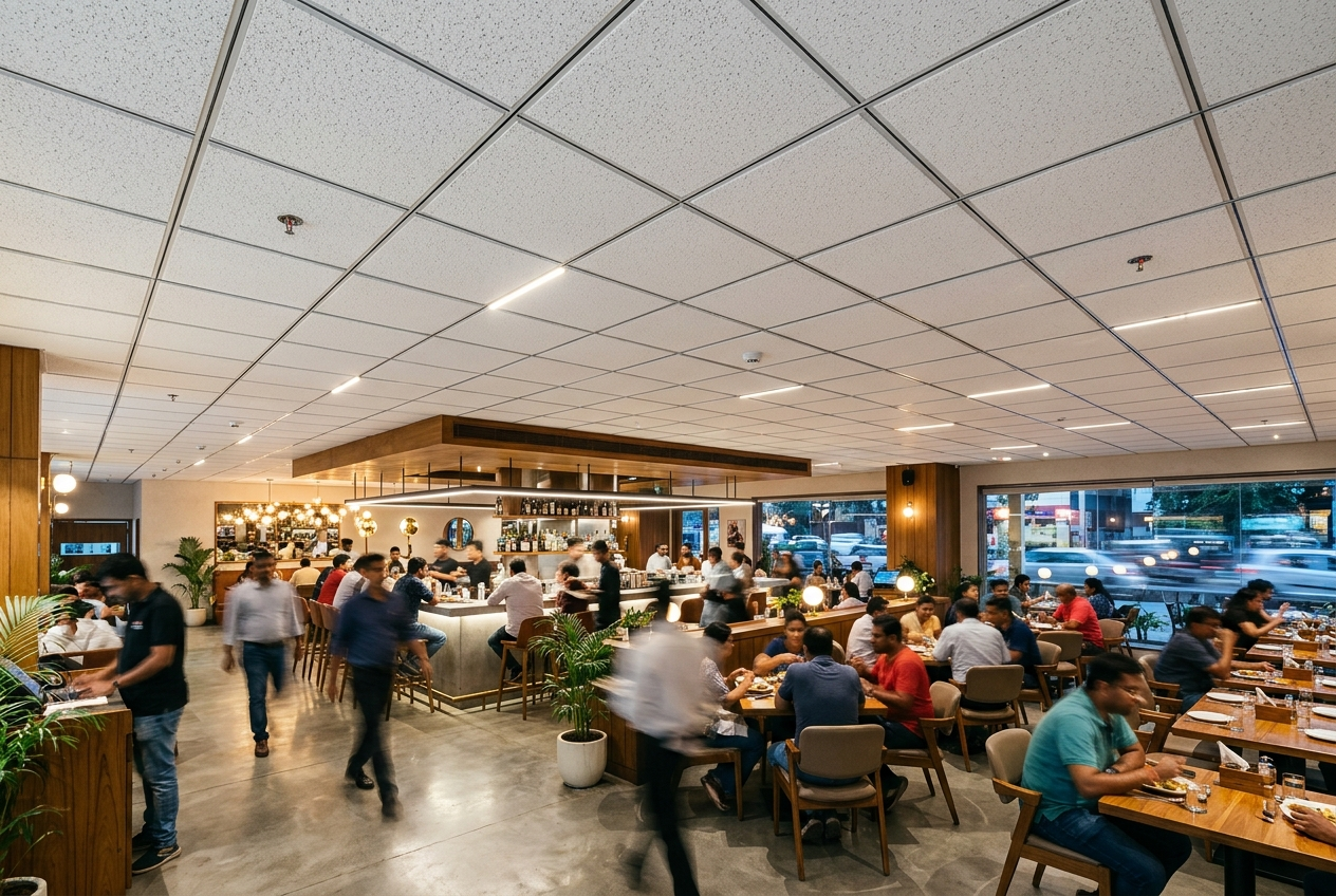 Acoustic Ceiling Tiles for Restaurants in Bengaluru