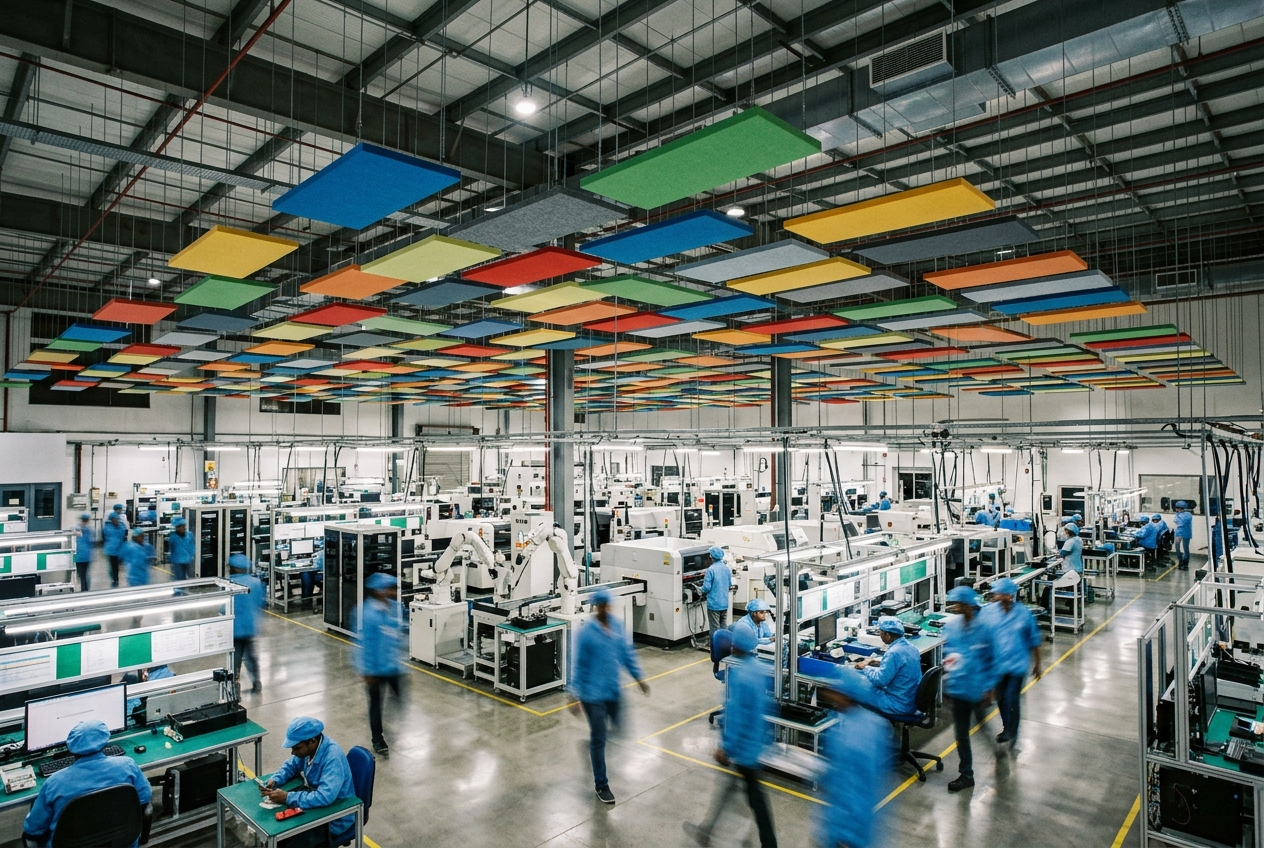 Acoustic Panels for Electronic Manufacturing Units in Noida