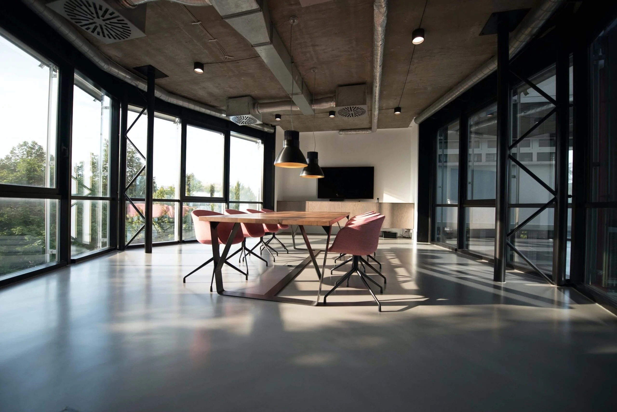 Modern office interior with acoustic solutions by Amazone Furnitech