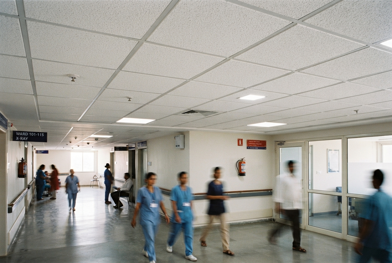 Acoustic Ceiling Systems for Hospital Projects, Available to Buy in India | Amazone By Furnitech